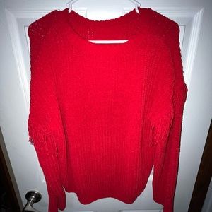 Super Soft red crop sweater